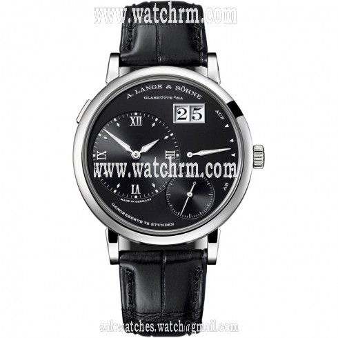 A. Lange and Sohne Grand Lange 1 Black Dial 18kt White Gold Men's Watch 117.028