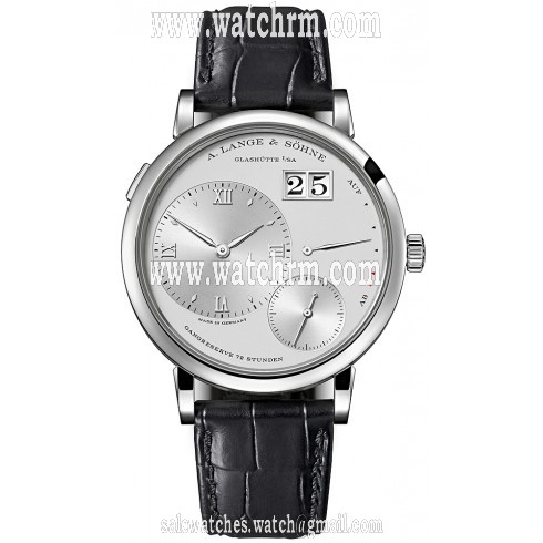 A. Lange and Sohne Grand Lange 1 Silver Dial Platinum Men's Watch 117.025