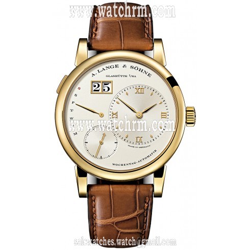 A. Lange and Sohne Lange 1 Daymatic Champagne Dial 18K Yellow Gold Ladies Watch 320.021