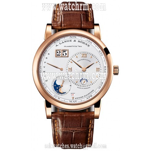 A. Lange and Sohne Lange 1 Tourbillon Silver Dial 18K Rose Gold Automatic Men's Watch 720.032