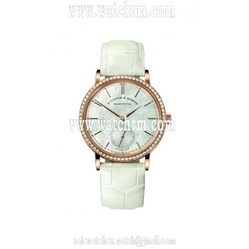 A. Lange and Sohne Saxonia 18K Yellow Gold Diamond Automatic Ladies Watch