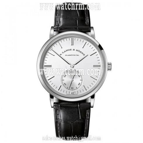 A Lange and Sohne Saxonia Silver Dial 18K White Gold Automatic Men's Watch 380.027