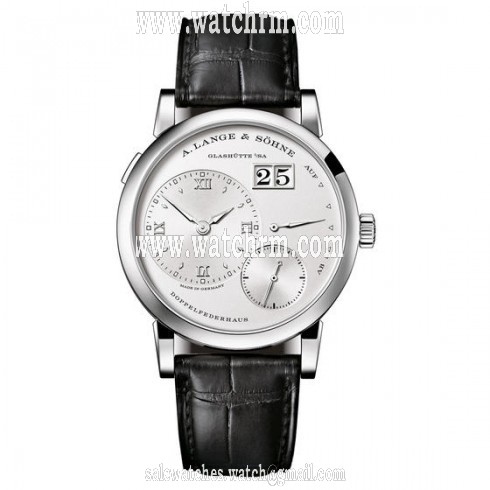 A Lange & Sohne Lange 1 Silver Dial 18K White Gold Men's Watch 191.039