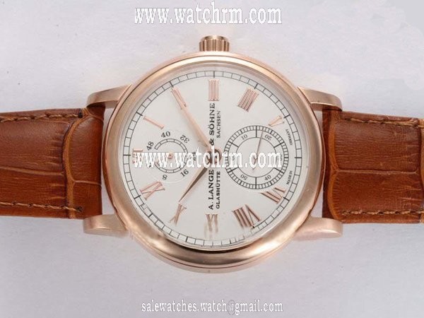 A.Lange Sohne Richard Lange 250.032 40.5mm Rose Gold Case White Dial Watch