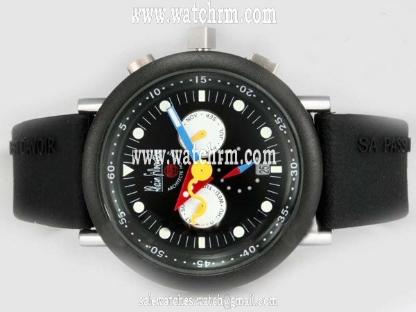 Alain Silberstein Klassik Krono Bauhaus KA63 Black Dial Round Watch