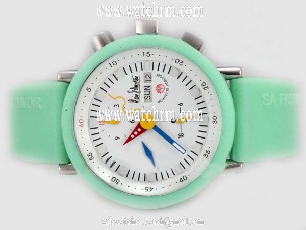 Alain Silberstein Klassik Krono Bauhaus Krono B2 MEADOw Round Stainless Steel Case Watch
