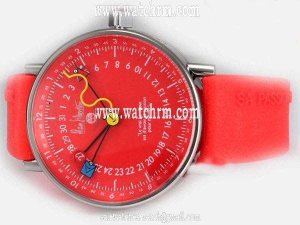 Alain Silberstein Klassik Krono Bauhaus Pikto Smileday Mens 40mm Automatic Watch