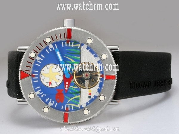 Alain Silberstein Tourbillon D art MTSA1-002 Mens 40mm Black Rubber Strap Watch