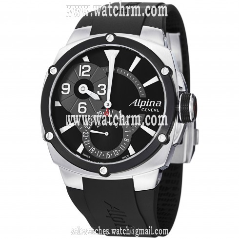 Alpina Adventure Avalanche Black Dial Rubber Strap Automatic Men's Watch 950LBG4AE6