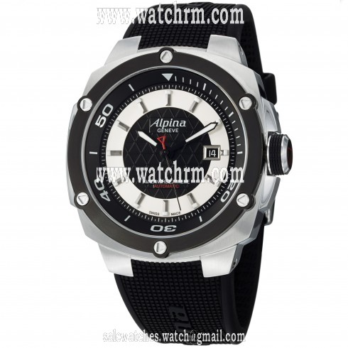 Alpina Adventure Extreme Black and Silver Dial Rubber Men's Watch AL525LBS5AE6