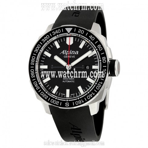 Alpina Adventure Extreme Sailing Black Dial Black Rubber Strap AL525LB4V6