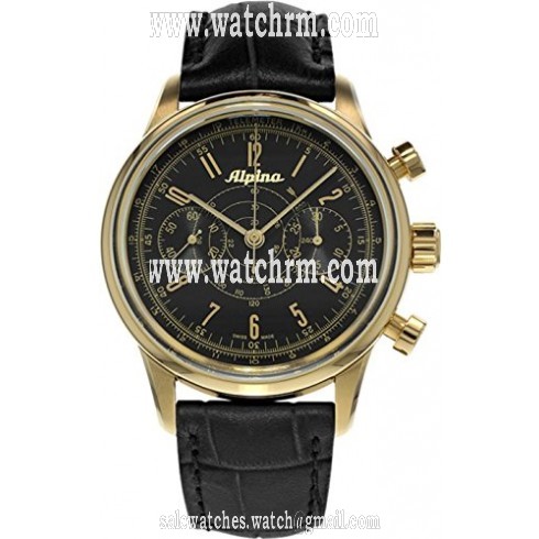 Alpina Alpina 130 Pilot Heritage Chronograph Black Dial Men's Watch AL-860B4H5