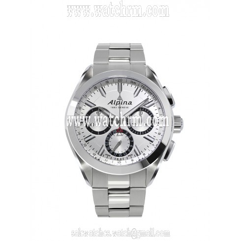 Alpina Alpiner 4 Flyback Chronograph Silvered Sunray Dial Stainless Steel Men's Watch AL-760SB5AQ6B