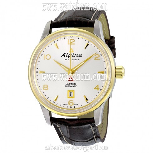 Alpina Alpiner Automatic Silver Dial Brown Leather Men's Watch AL-525S4E3