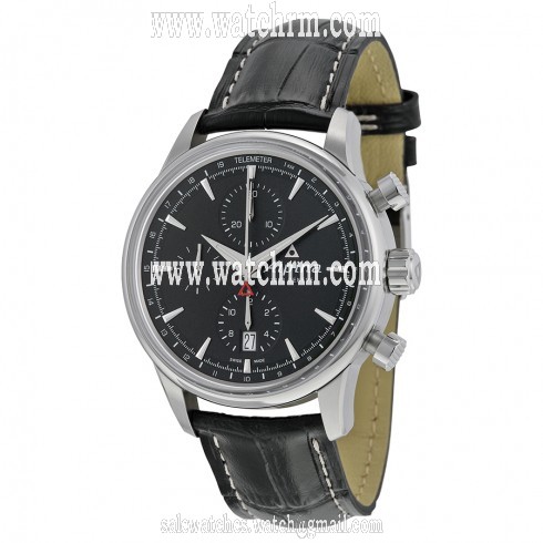 Alpina Alpiner Chronograph Automatic Black Dial Black Leather Men's Watch AL-750B4E6