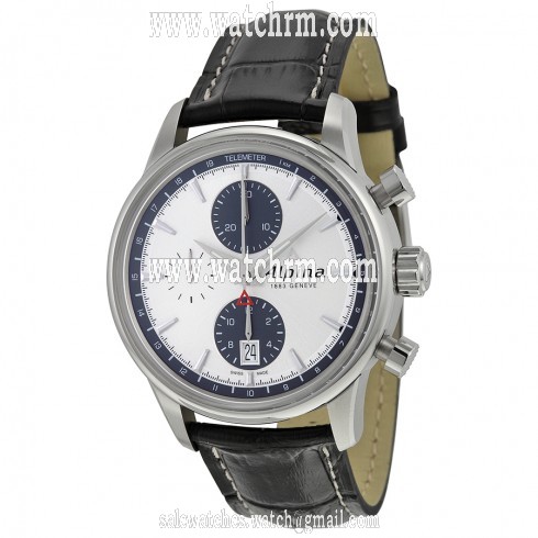 Alpina Alpiner Chronograph Automatic Silver Dial Black Leather Men's Watch AL-750SG4E6