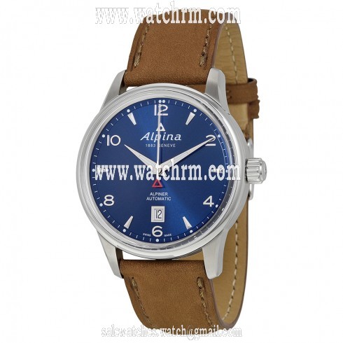 Alpina Alpiner Sunray Navy Dial Glove Leather Strap Men's Watch AL-525N4E6