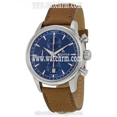 Alpina Automatic Chronograph Sunray Navy Dial Glove Leather Men's Watch AL-750N4E6