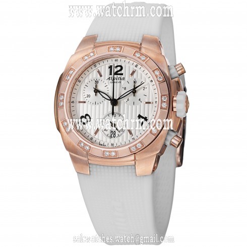 Alpina Avalanche Extreme Silver Dial White Rubber Ladies Watch AL350LWWW2AD4