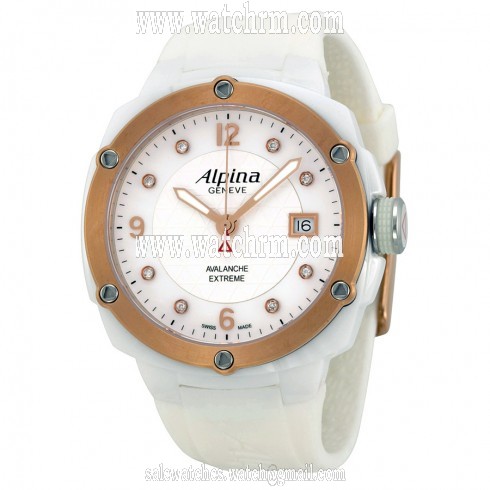 Alpina Avalanche Extreme White Dial Rubber Strap Ladies Watch AL240MPWD3AEC4