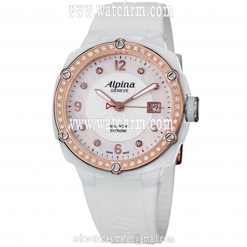 Alpina Avalanche Extreme White Dial Rubber Strap Ladies Watch AL240MPWD3AECD4