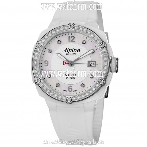 Alpina Avalanche Extreme White Dial Rubber Strap Ladies Watch AL240MPWD3AECD6