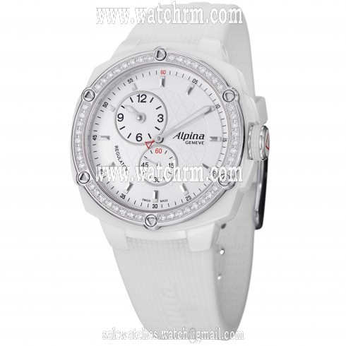 Alpina Avalanche Extreme White Dial White Rubber Ladies Watch AL650LSSS3AEDC6