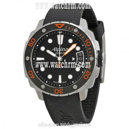 Alpina Extreme Diver 300 Black Dial Black Rubber Strap Ladies Watch AL240LBO3V6
