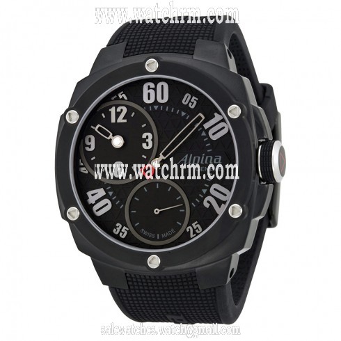 Alpina Extreme Regulator Black Dial Black Rubber Unisex Watch 650BB5FBAE6