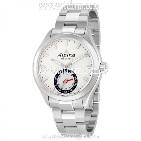 Alpina Horological Smartwatch Silver Guilloche Dial Stainless Steel Men's Watch AL-285S5AQ6B