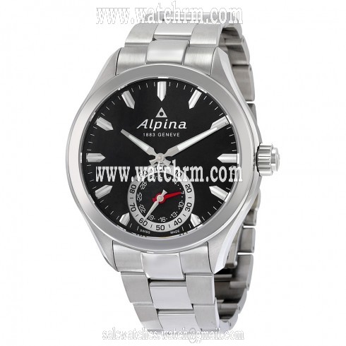 Alpina Horological Smartwatch Stainless Steel Case Black Sunray Dial Men's Watch AL-285BS5AQ6B