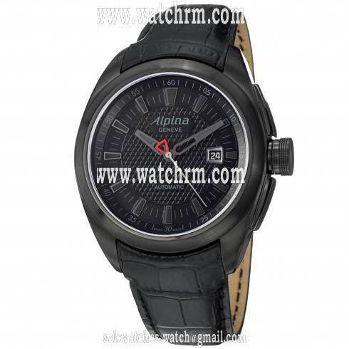 Alpina Nightlife Club Automatic Black Dial Leather Strap Men's Watch AL525B4FBRC6