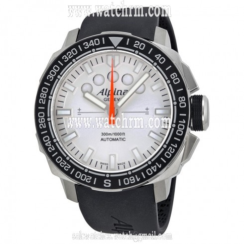 Alpina Sailing Yacht Timer White Dial Black Rubber Unisex Watch 880LS4V6