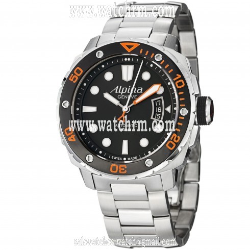 Alpina Seastrong Diver 300 Automatic Black Dial Steel Men's Watch AL-525LBO4V26B