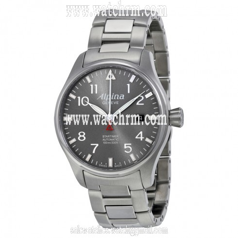 Alpina Startimer Pilot Automatic Grey Dial Stainless Steel Men's Watch AL-525G3S6B
