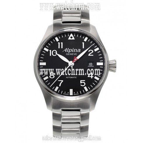 Alpina Startimer Pilot Black Matt Dial Stainless Steel Men's Watch AL-525B3S6B