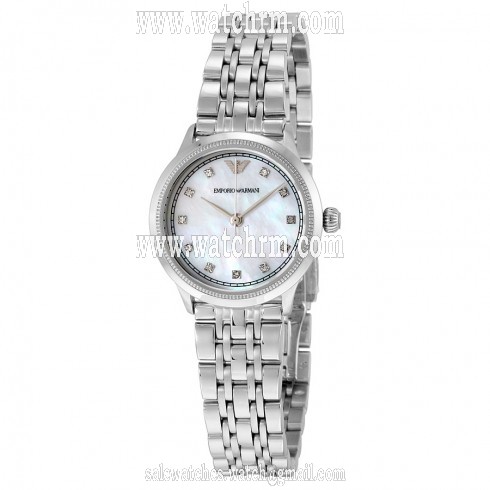 Armani Classic Mother of Pearl Dial Stainless Steel Ladies Watch AR1803