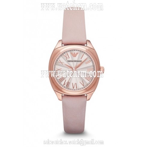 Armani Dress White Guilloche Dial Ladies Watch AR1951