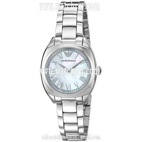 Armani Dress White Mother Of Pearl Dial Ladies Watch AR1954