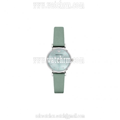 Armani Retro Sea Blue Mother Of Pearl Dial Ladies Watch AR1959