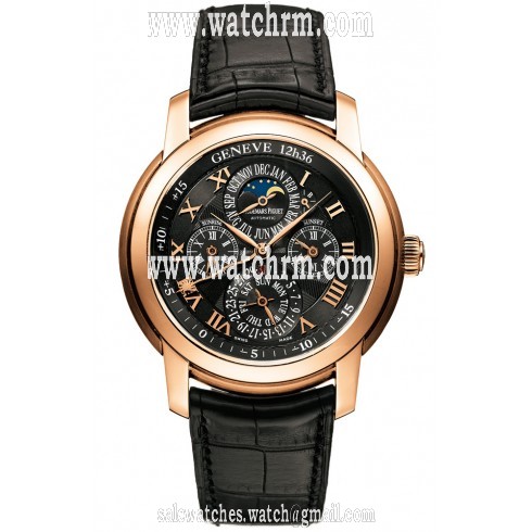 Audemars Piguet Automatic Black Dial Leather Men's Watch 26003OR.OO.D002CR.01002