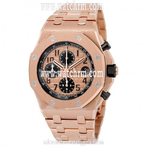 Audemars Piguet Rose Dial 18kt Pink Gold Men's Watch 26470OROO1000OR01