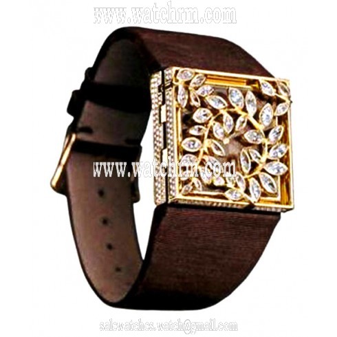 Audemars Piguet Danae Brown Dial 18kt Yellow Gold Diamond Satin Ladies Watch 67495BAZZA080MR01