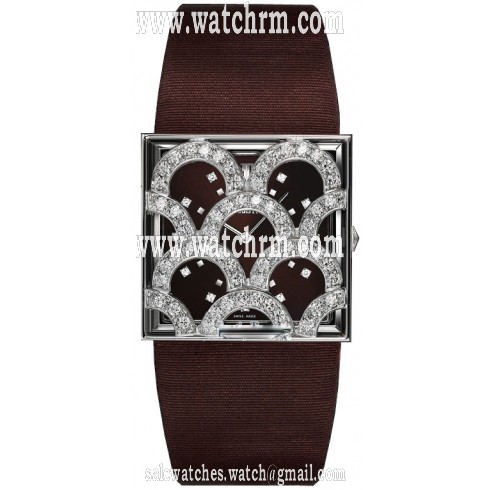 Audemars Piguet Danae Diamond Cover White Gold Brown Dial Ladies Watch 67486BC.ZZ.A080MR.01