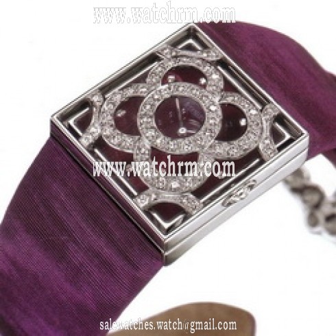 Audemars Piguet Danae Plum Dial Diamond Satin Ladies Watch 67489BCZZA069MR01