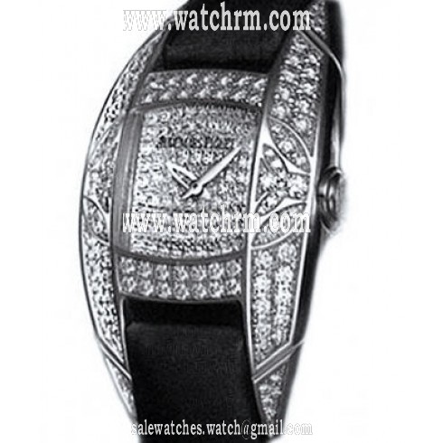 Audemars Piguet Dream Diamond Pave Dial 18kt White Gold Black Satin Ladies Watch 67439BCZZA004SU02