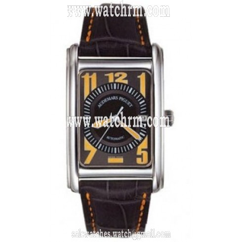 Audemars Piguet Edward Piguet Brown and Yellow Dial 18kt White Gold Brown Leather Men's Watch 15121BCOOA005CR01