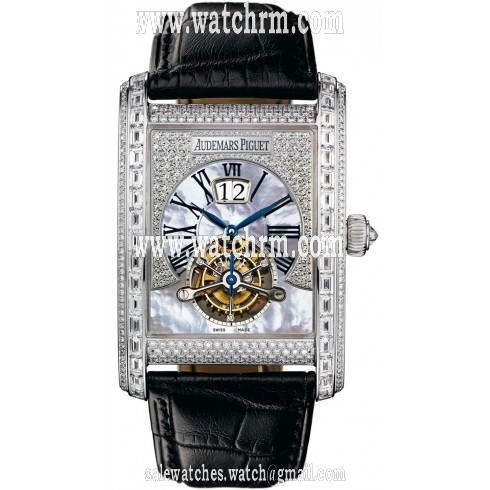 Audemars Piguet Edward Piguet Tourbillon Diamond Mother of Pearl Men's Watch 26119BC.ZZ.D002CR.01