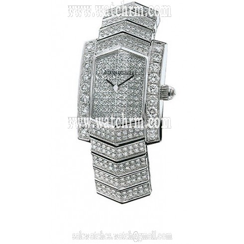 Audemars Piguet Facettes Diamond Pave 18 kt White Gold Ladies Watch 67491BC.ZZ.9160BC.01