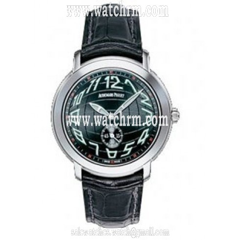 Audemars Piguet Jules Audemars Black Dial 18kt White Gold Leather Men's Watch 15056BCOOA002CR01